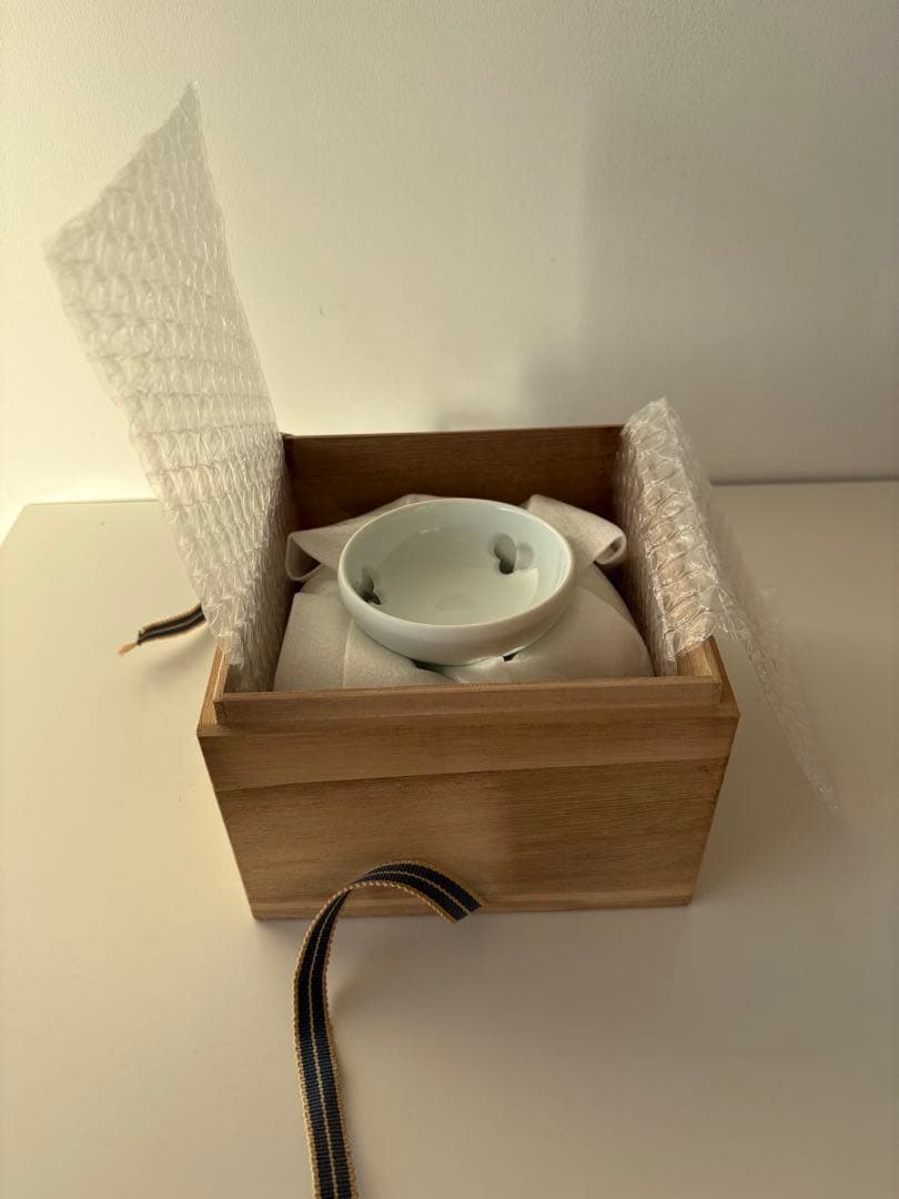 人間国宝 重要無形文化財 井上萬二 本人作 白磁香炉