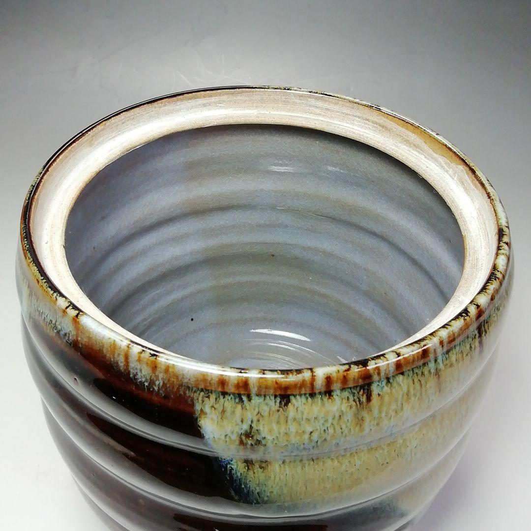 Ｓ６７４　水指　『高取焼』『小槌摘み』『十四代　高取幸仙作』　共箱　茶道具