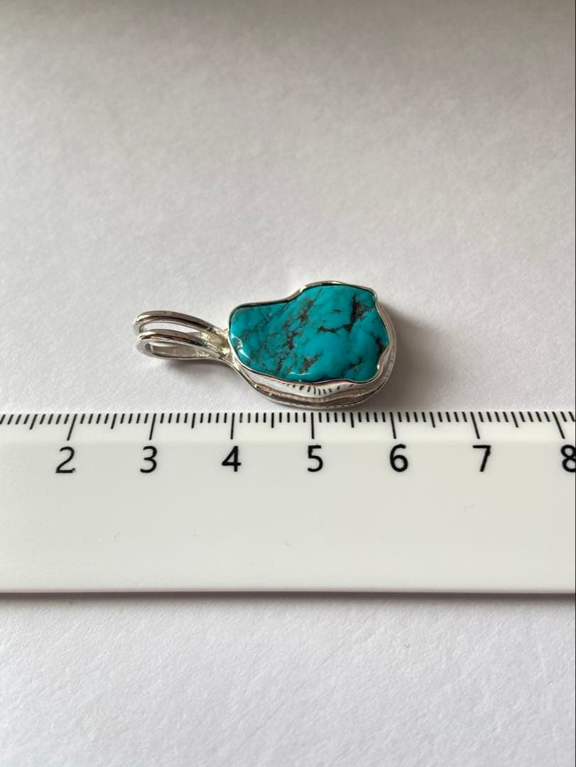 ターコイズ　ペンダントトップ　シルバー