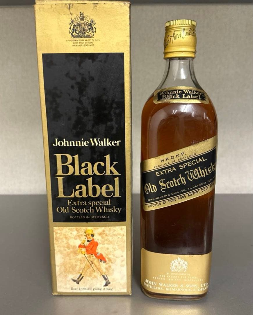 特級ジョニーウォーカーBLACK LABEL 760ml 白紋章 金キャップ