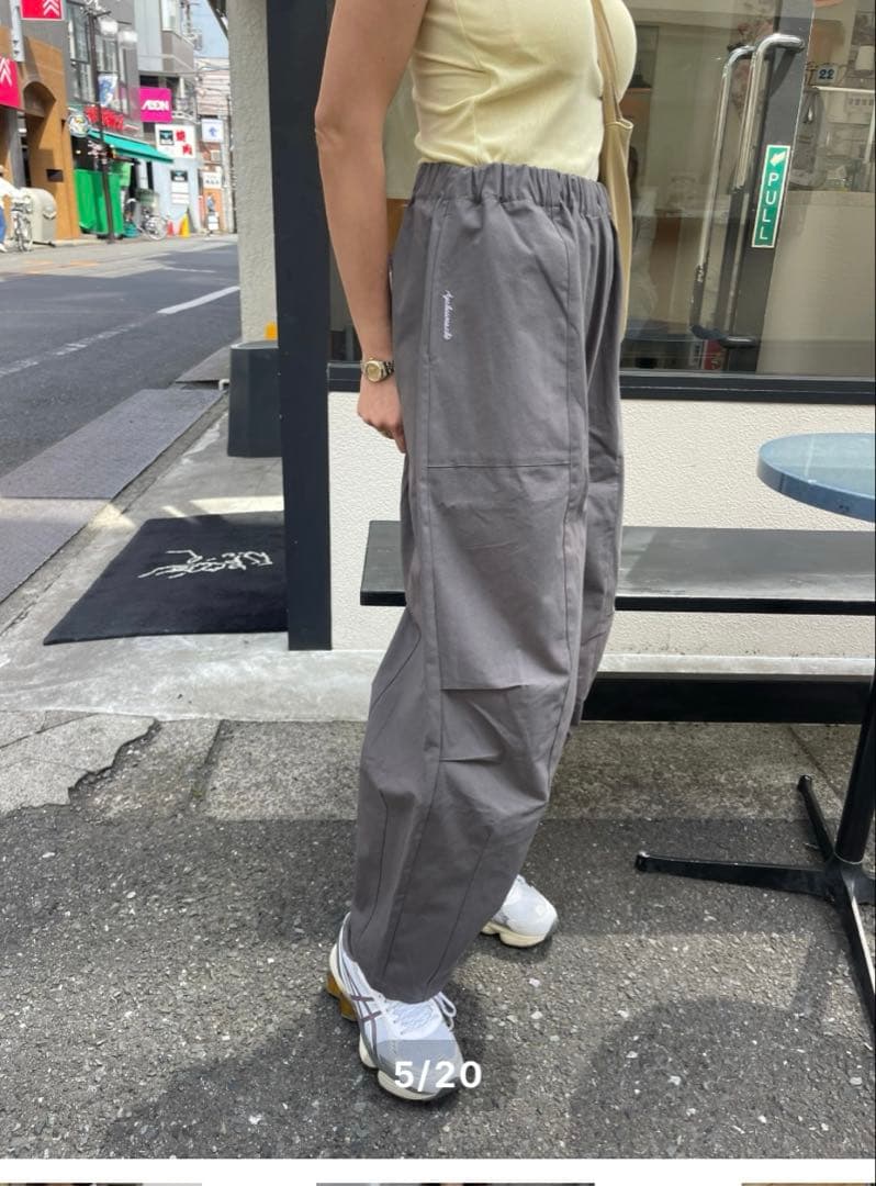 新品未使用⭐︎ayakawasaki パラシュートパンツ　チャコールグレー