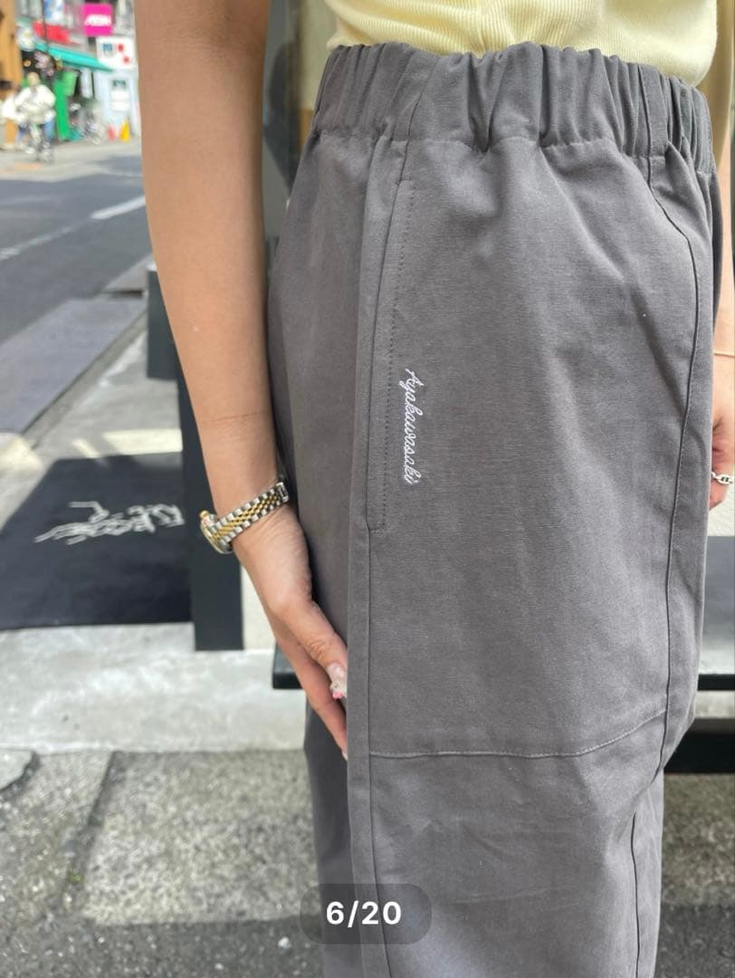 新品未使用⭐︎ayakawasaki パラシュートパンツ　チャコールグレー