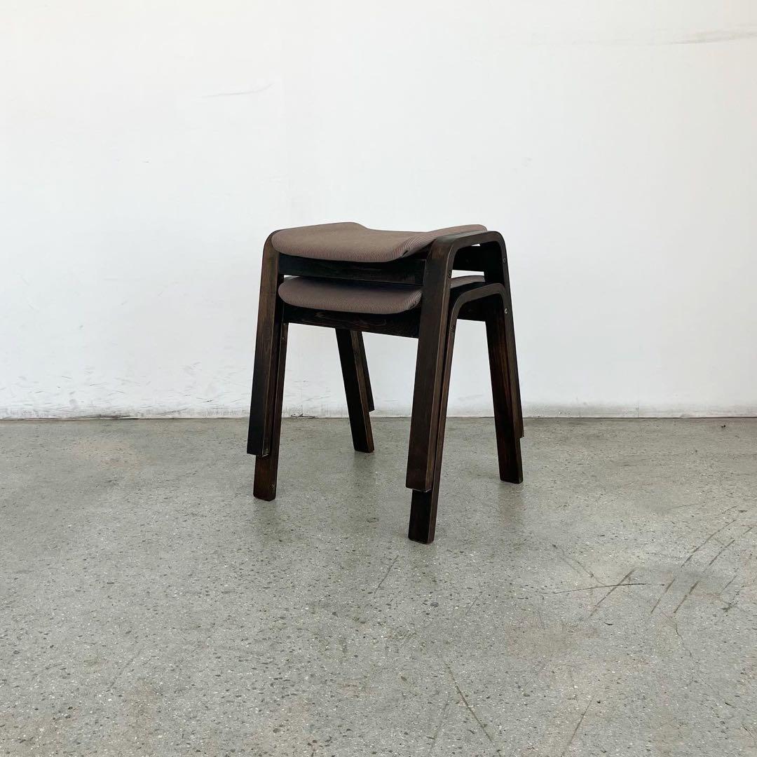 レトロ　ヴィンテージ　古道具　古家具　スツール　スタッキング　木製