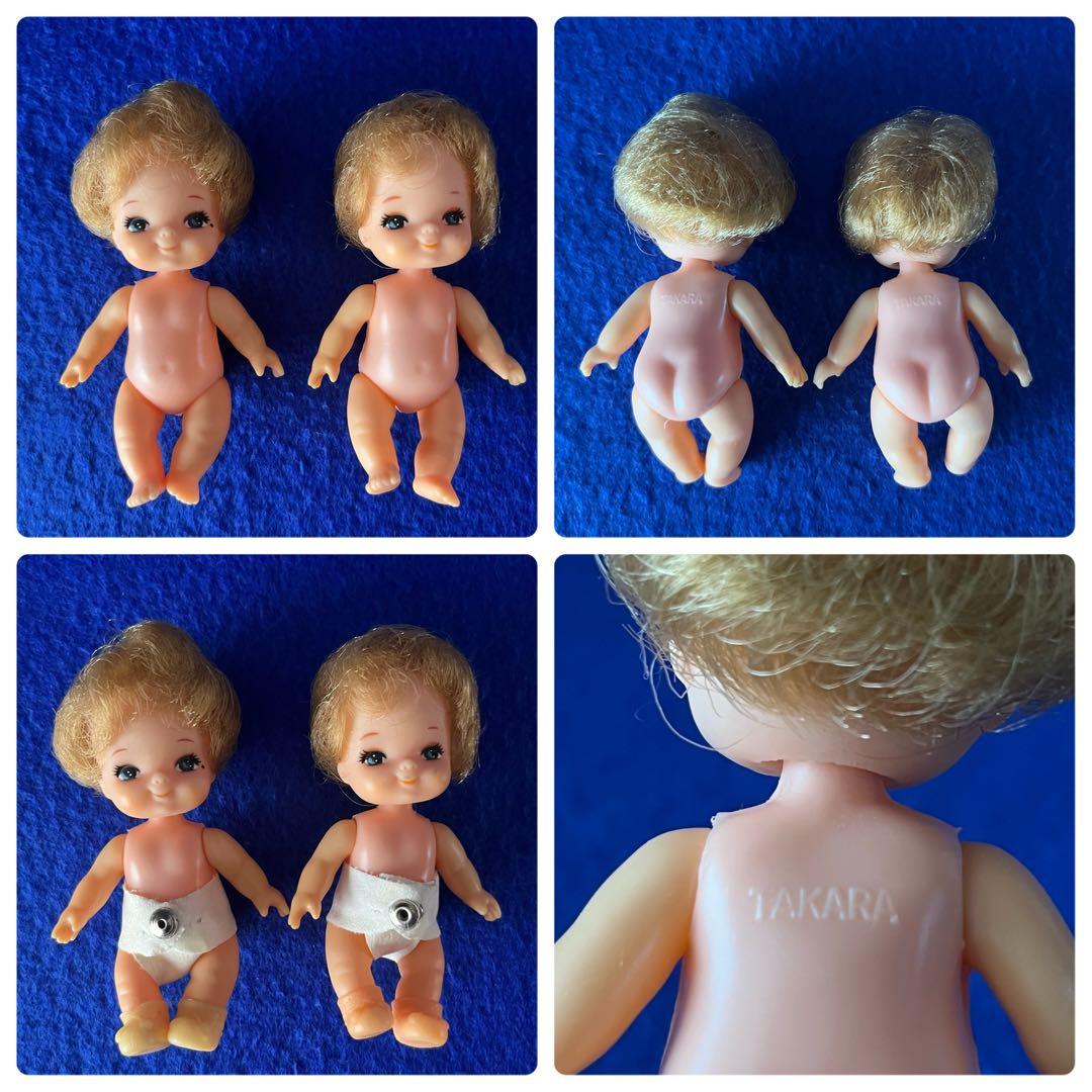 【昭和レトロ】リカちゃんのふたごの赤ちゃん　ミキちゃんマキちゃん&お食事セット