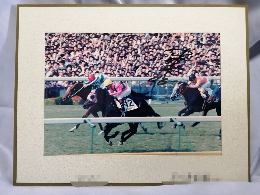競馬 サイン入りパネル 第57回日本ダービー アイネスフウジン 中野英治騎手