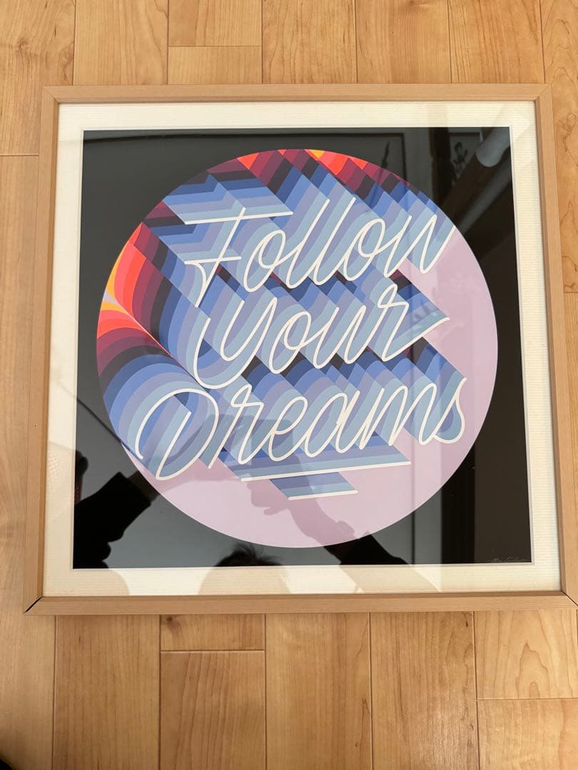 額装済み \"FOLLOW YOUR DREAMS\" リカルドゴンザレス ポスター