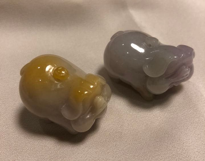 天然本翡翠根付