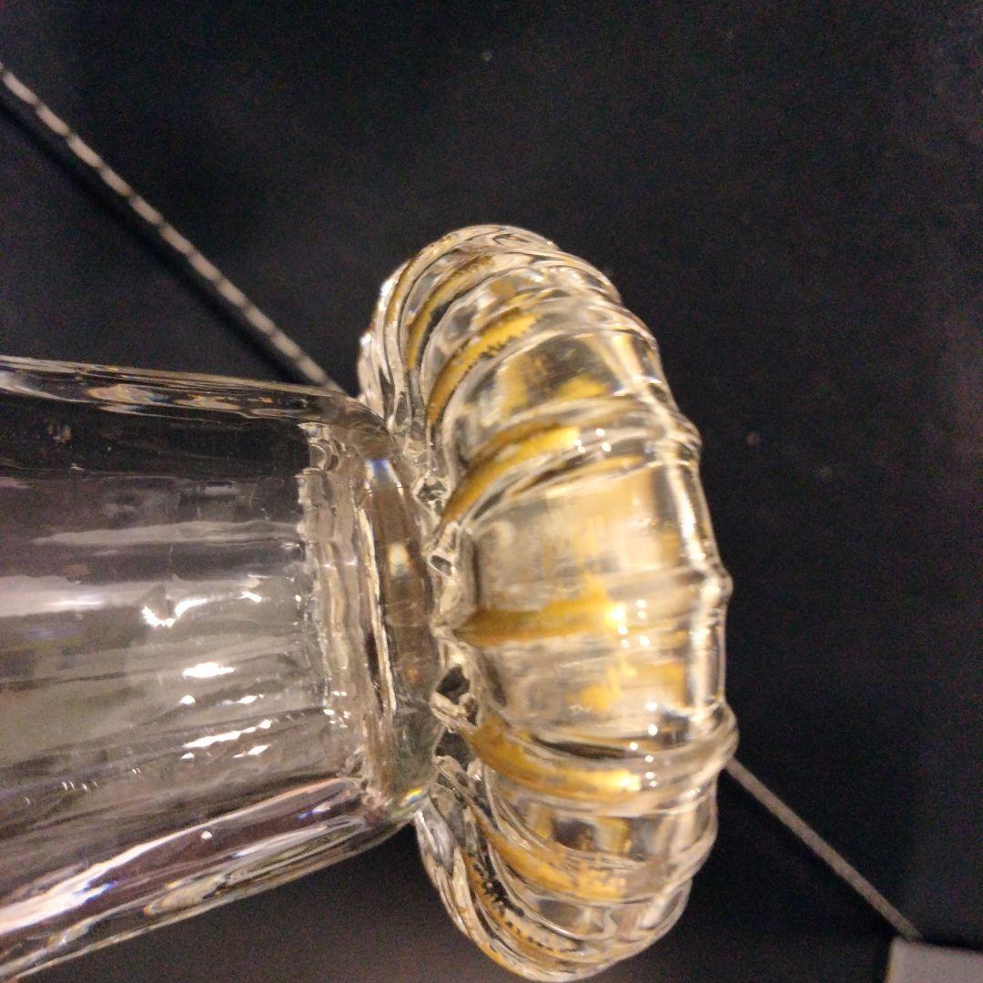 r354　エミールガレ 第一工房作 グラス 高さ10.2㎝ 鑑定書付 金彩グラス