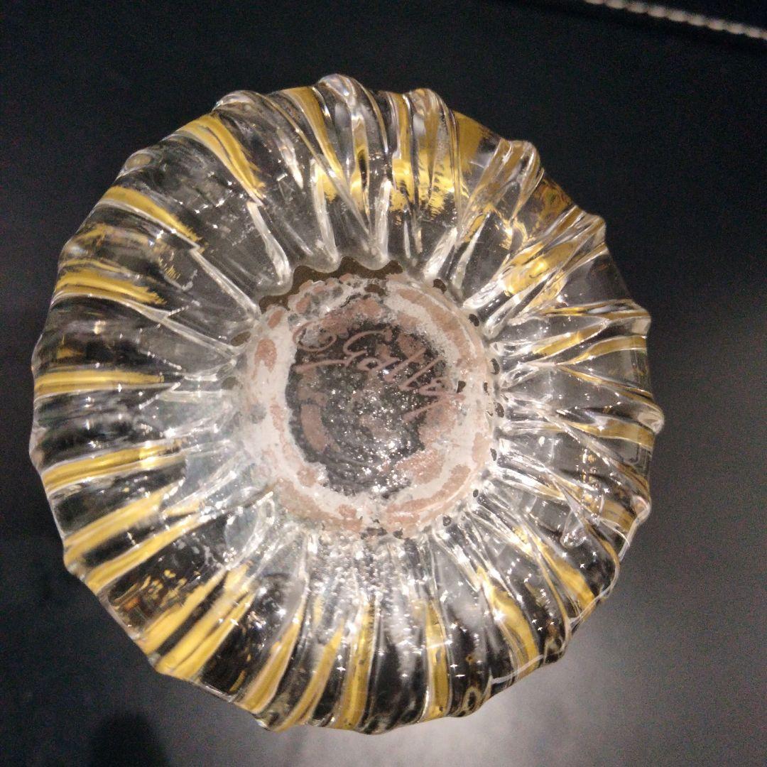 r354　エミールガレ 第一工房作 グラス 高さ10.2㎝ 鑑定書付 金彩グラス