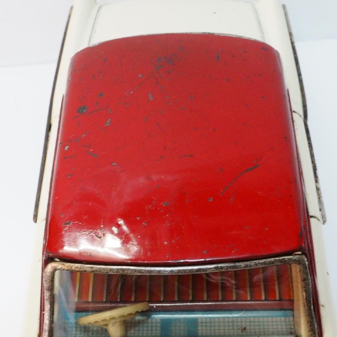 イチコー【日野コンテッサ 赤/白】フリクション当時物ブリキ製ミニカー自動車 箱無