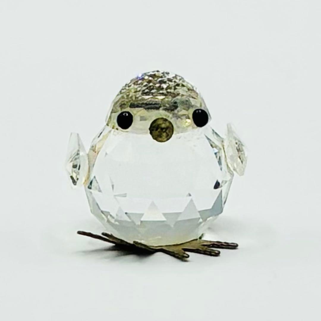 希少　スワロフスキー　クリスタル　スズメの置物