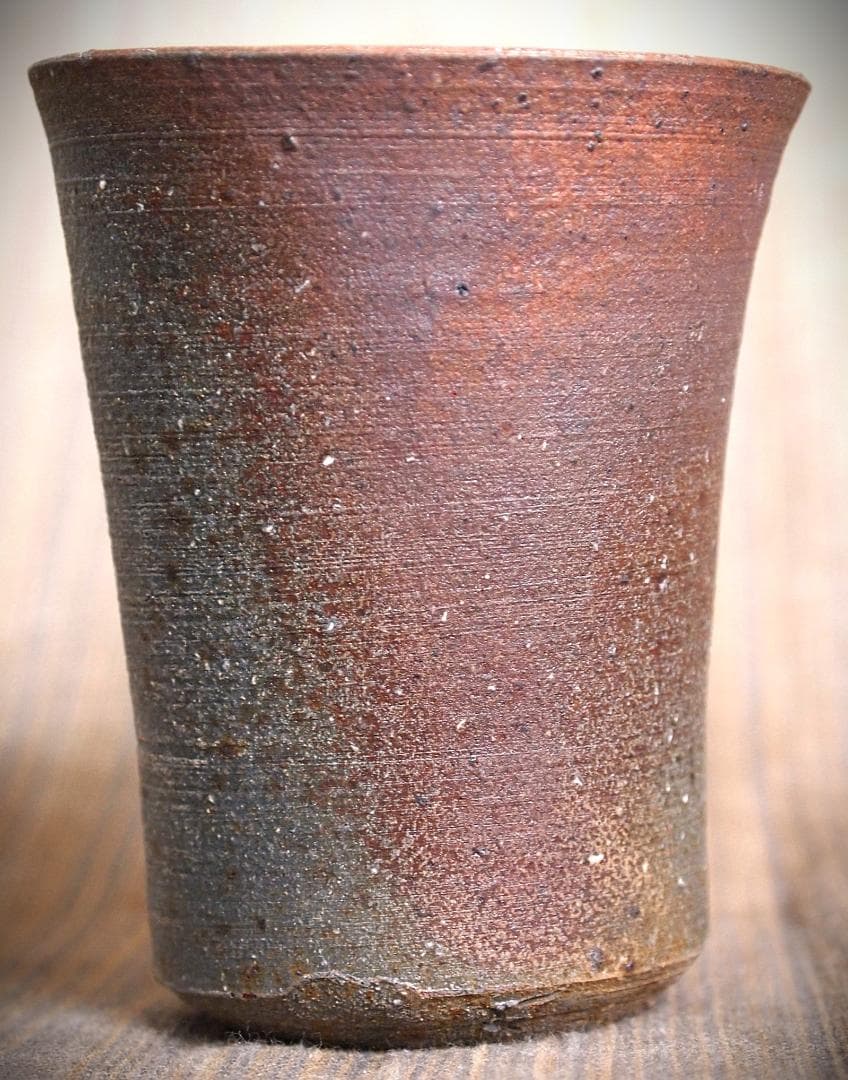 人気作家★中里隆★唐津南蛮麦酒器D★緋色