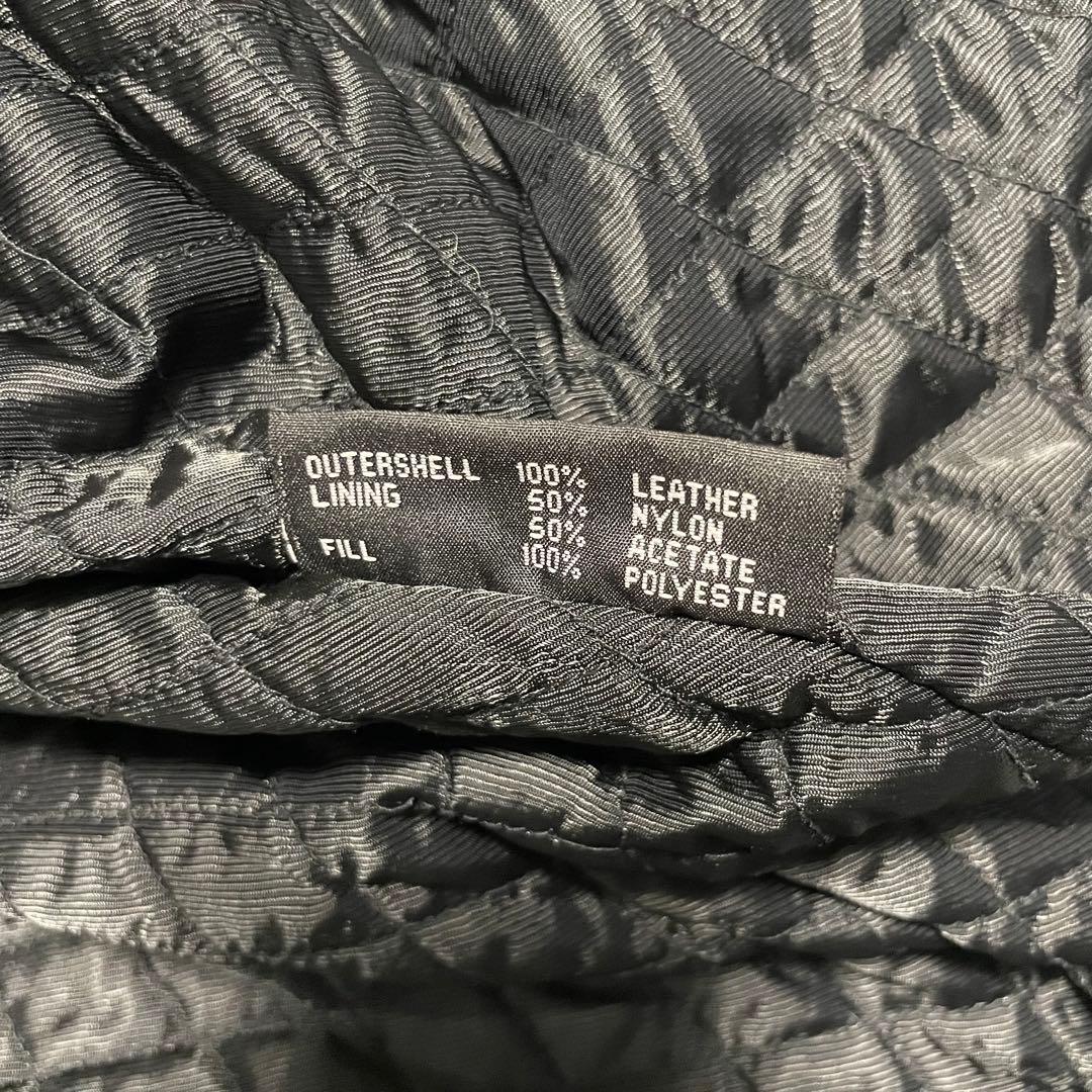 大きいサイズ【Whet Blu】リアルレザーシングルライダースジャケット 黒4L