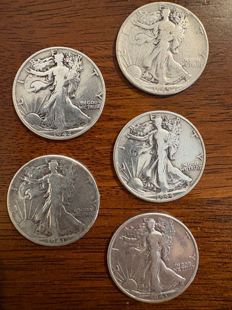 ウォーキングリバティ　ハーフダラー銀貨セット