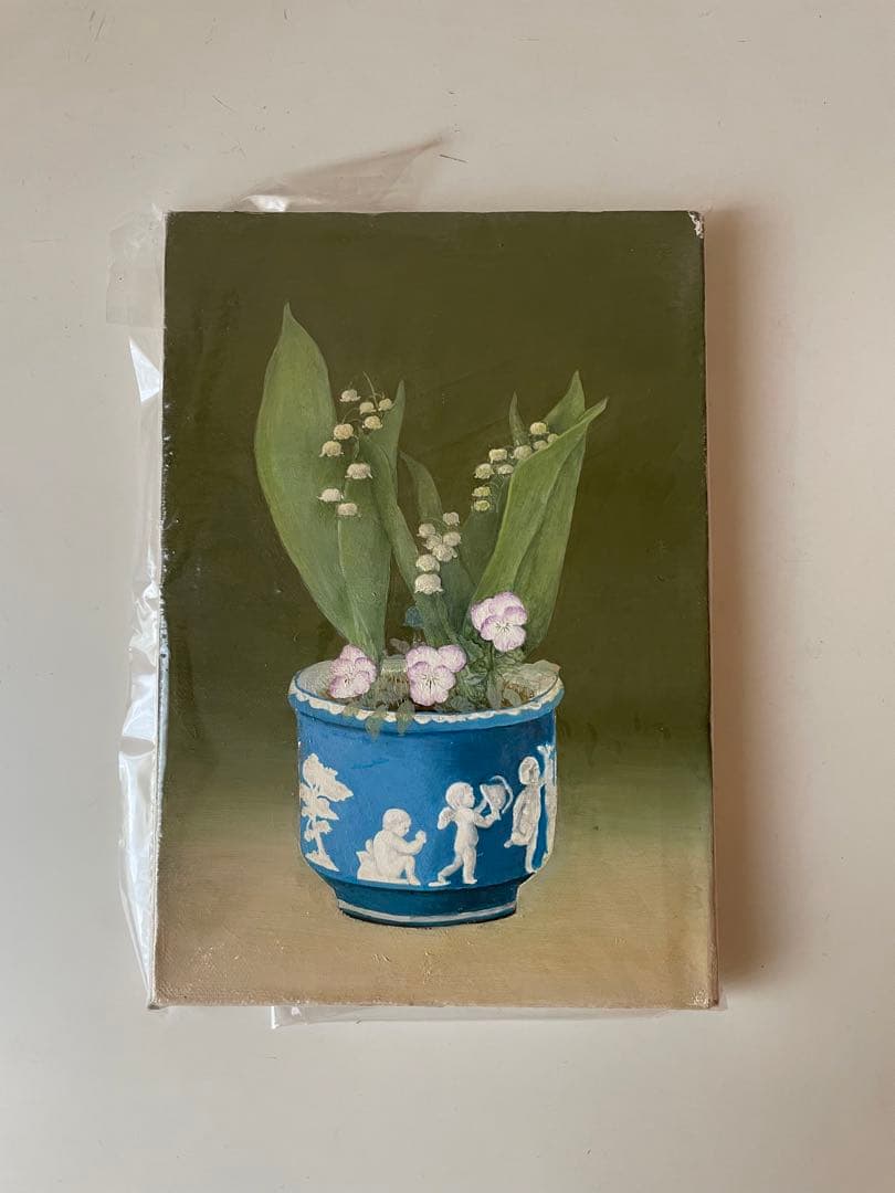 絵画　「君影草」戸嶋但