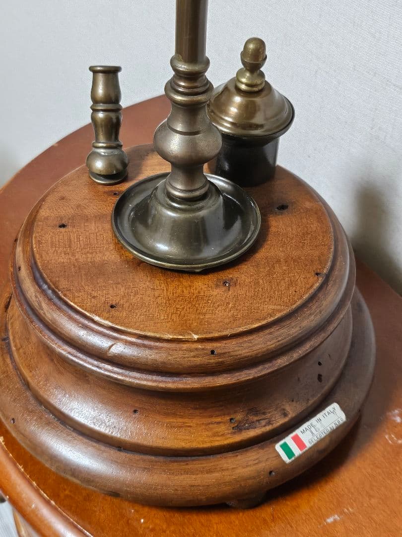 イタリアンアンティークウッドランプ