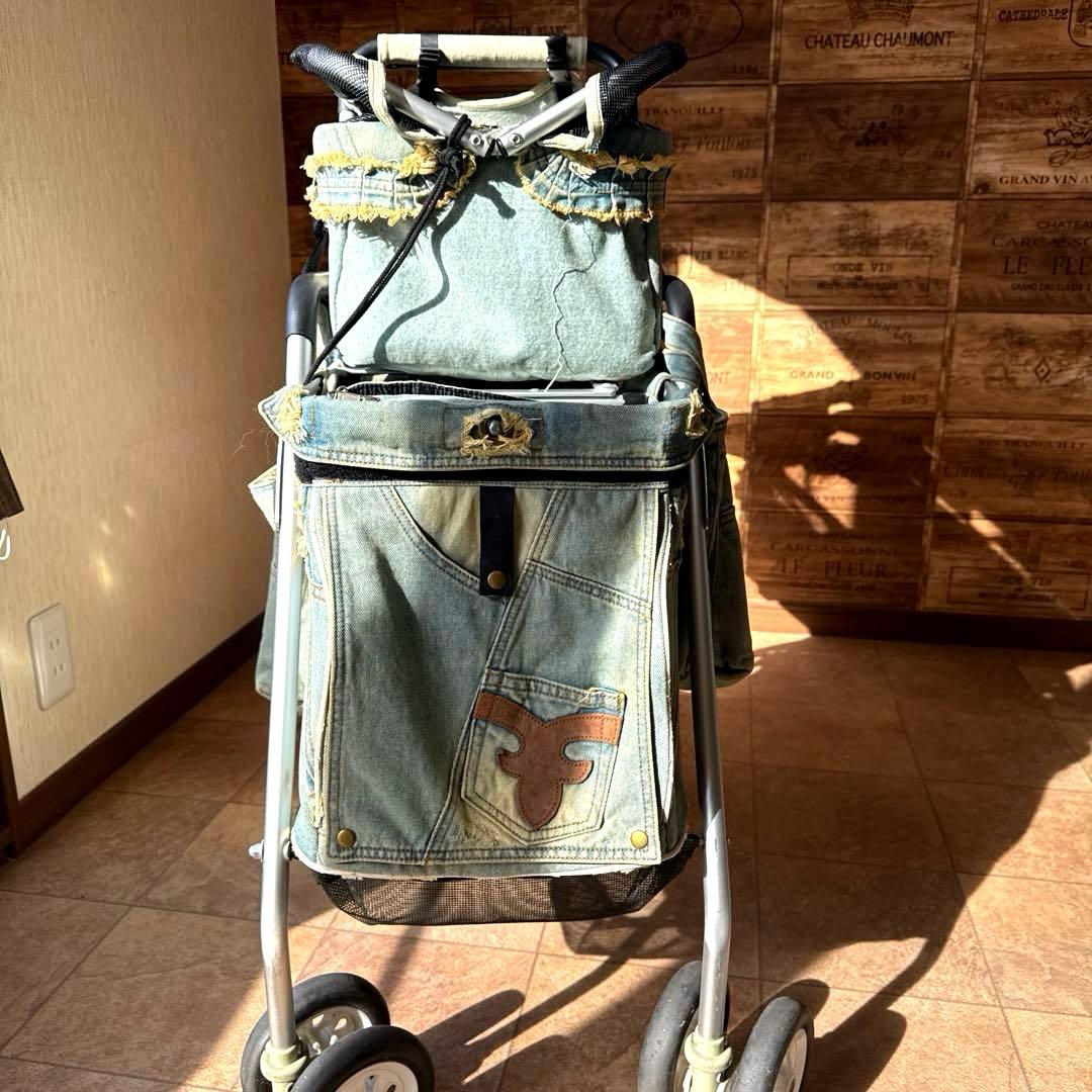 MotherCartマザーカート2段式プレミアムカートダメージデニム変えデニム付