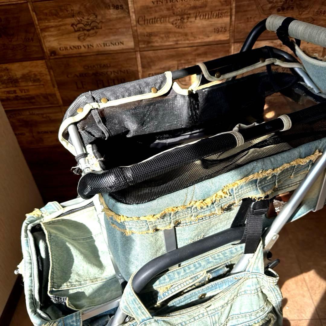 MotherCartマザーカート2段式プレミアムカートダメージデニム変えデニム付