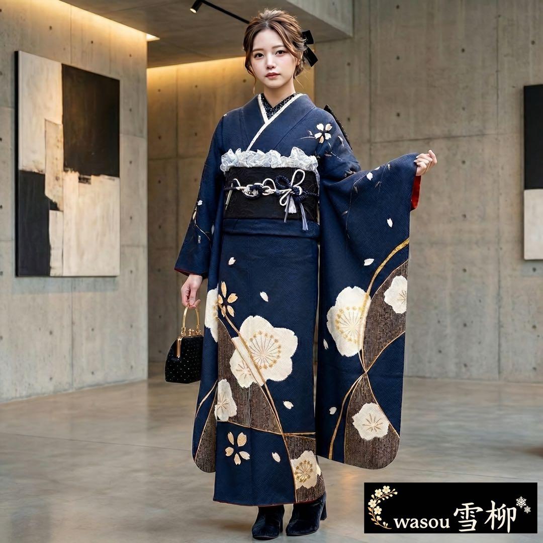 紺色Midnight Mode♡振袖フルセット 成人式前撮り謝恩会