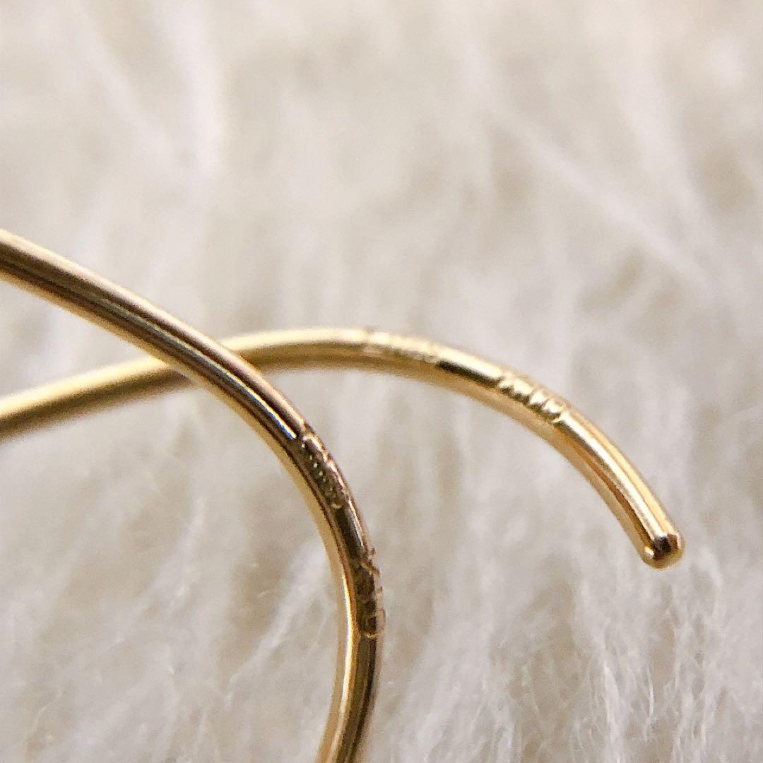 Lilas K10 ラリマー　ピアス　イエローゴールド