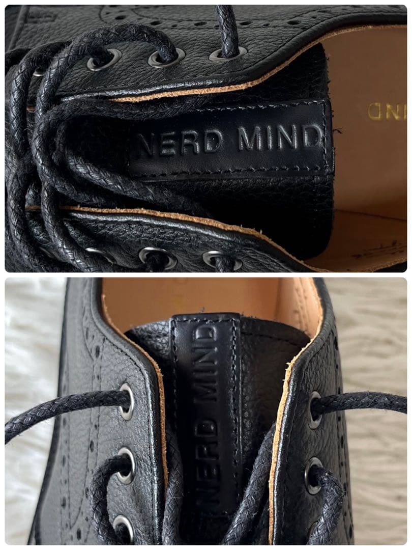 【新品未使用】ナードマインド　クアトロ　ウイングチップ　レザーシューズ　岩田剛典