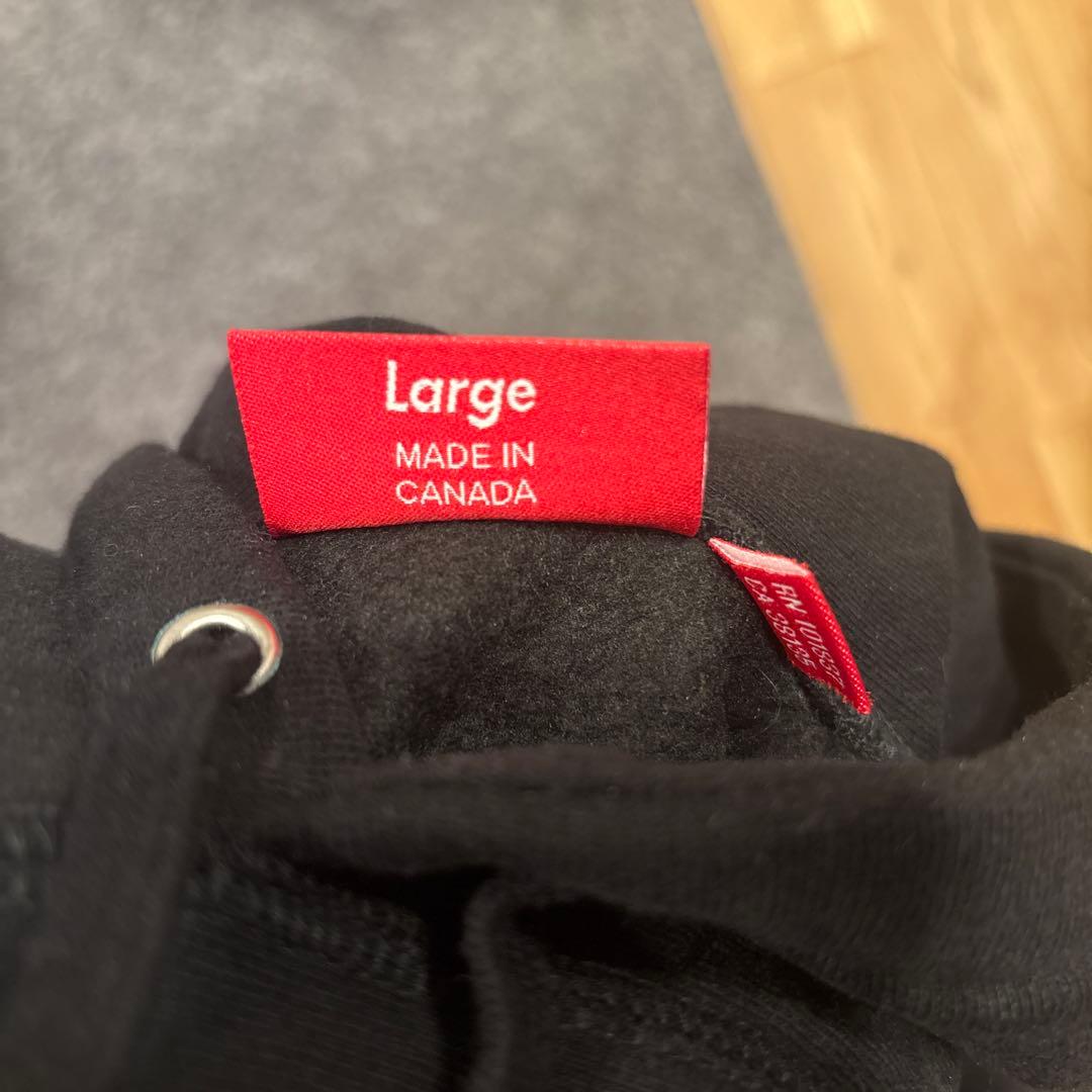 Supreme ブラック パーカー フード付き