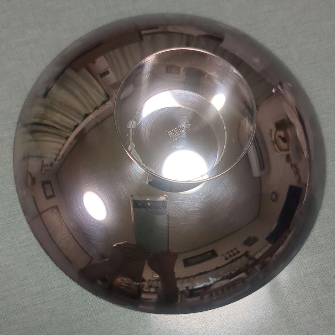 純銀盃【山崎商店謹製】金装飾付き 木箱付き　169g　記念品　刻印あり