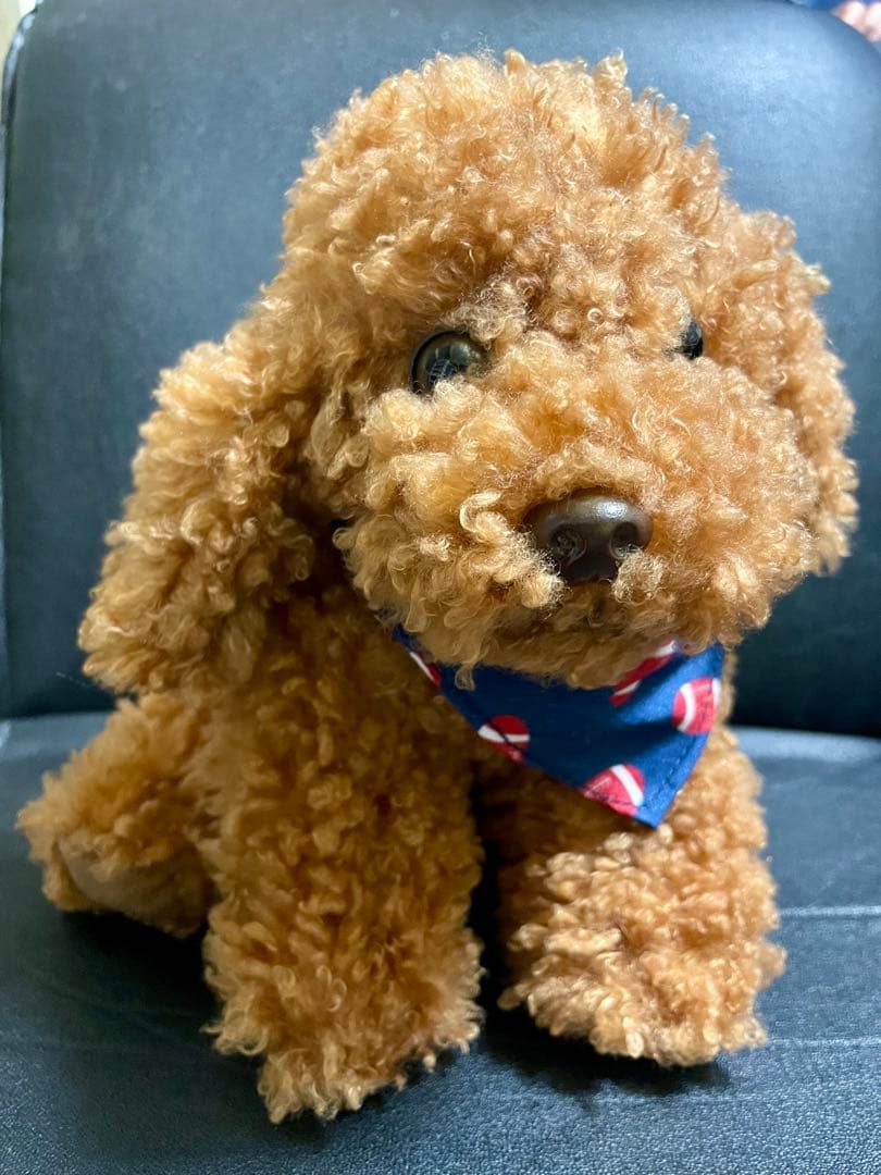 【新品未使用】茶色いトイプードル ぬいぐるみ 可愛いバンダナ付き　超可愛い　犬