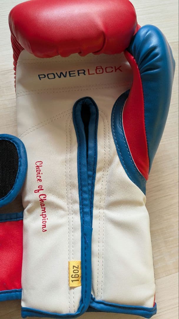 EVERLAST POWERLOCK ボクシンググローブ 赤/青16oz 極美品