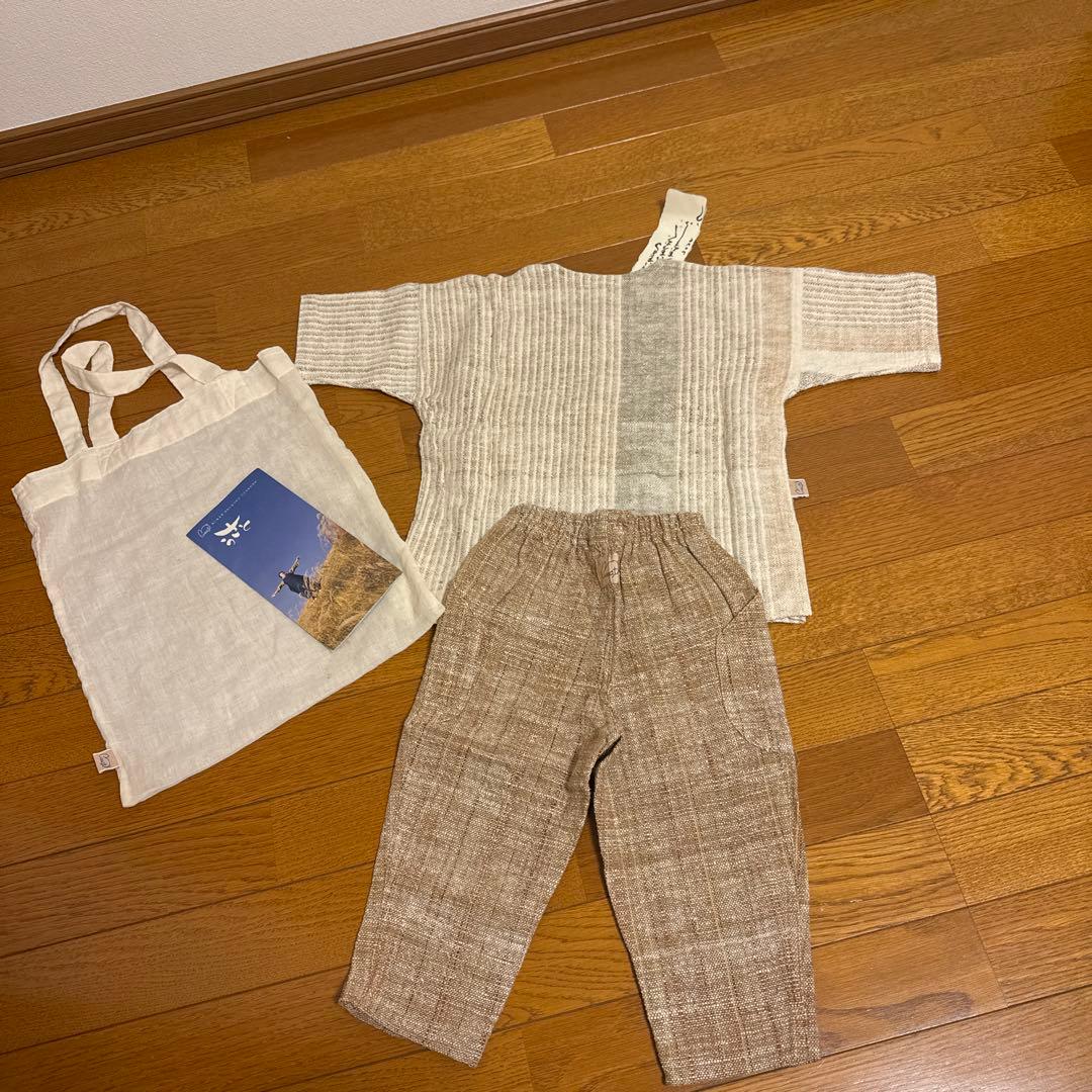 ※ひらり 【新品】うさと　子供服セットアップ　バック付き