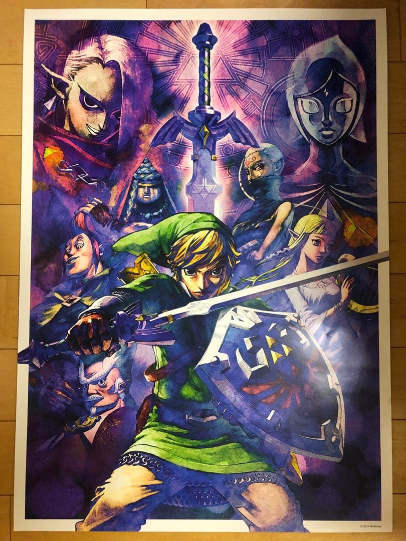 【非売品】任天堂 WiiUゼルダの伝説 スカイウォードソード B2 ポスター ③