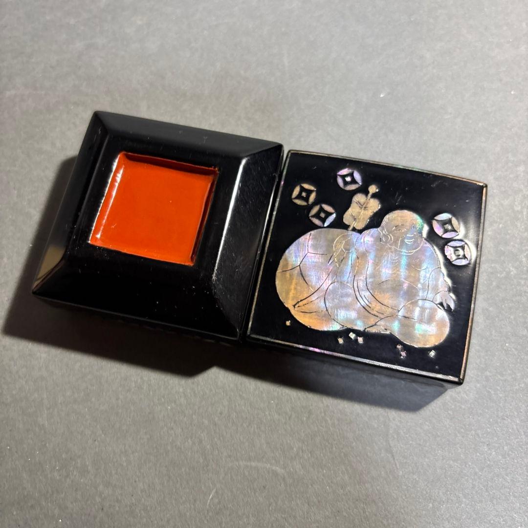 螺鈿　香合　貢山