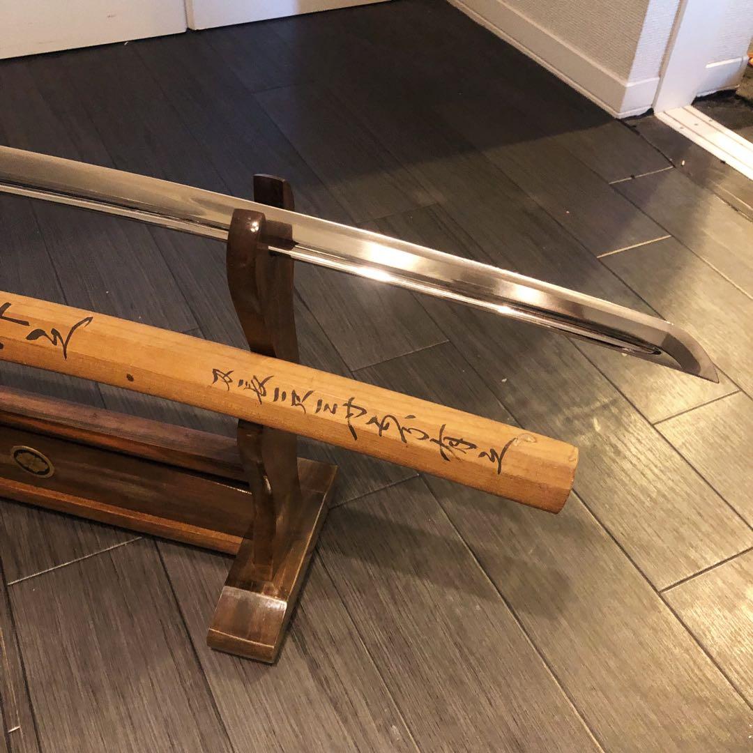 最高級模造刀 白鞘 樋入り刀身　居合刀 濃州関住兼三代藤原兼房　太刀