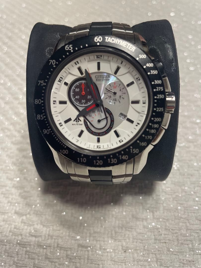 お値下げ美品CITIZEN AT0710-5 100m防水タキメーター付属品あり