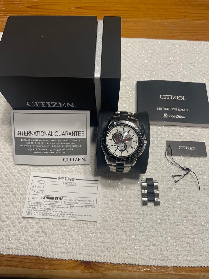 お値下げ美品CITIZEN AT0710-5 100m防水タキメーター付属品あり