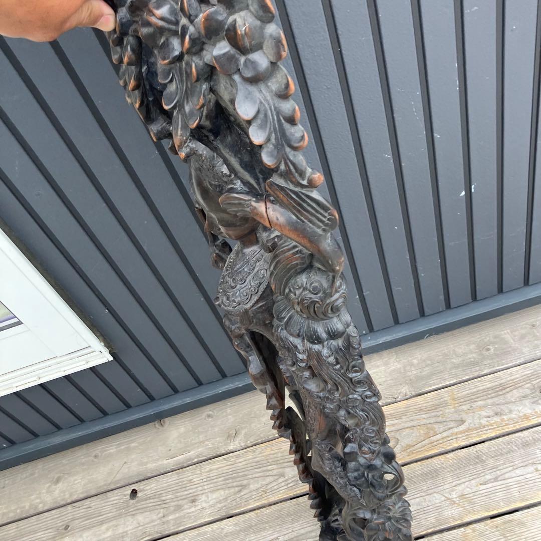 アジアンレトロ バリ 銘木一枚板 女性 女神像 民族 木彫り彫刻 オブジェ 飾り