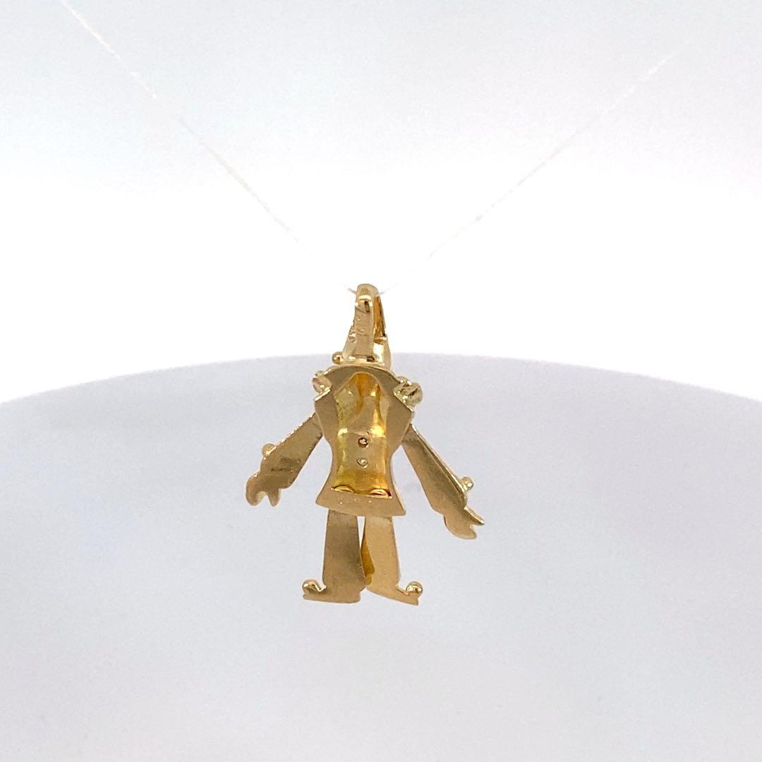 胸元で踊るピエロのダイヤペンダントトップ#652