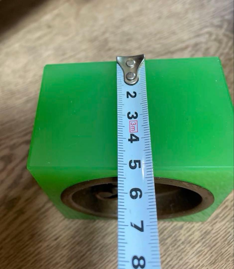 【希少】ウランガラス　置時計　蓄光　レトロ時計　大正　アンティーク　実働