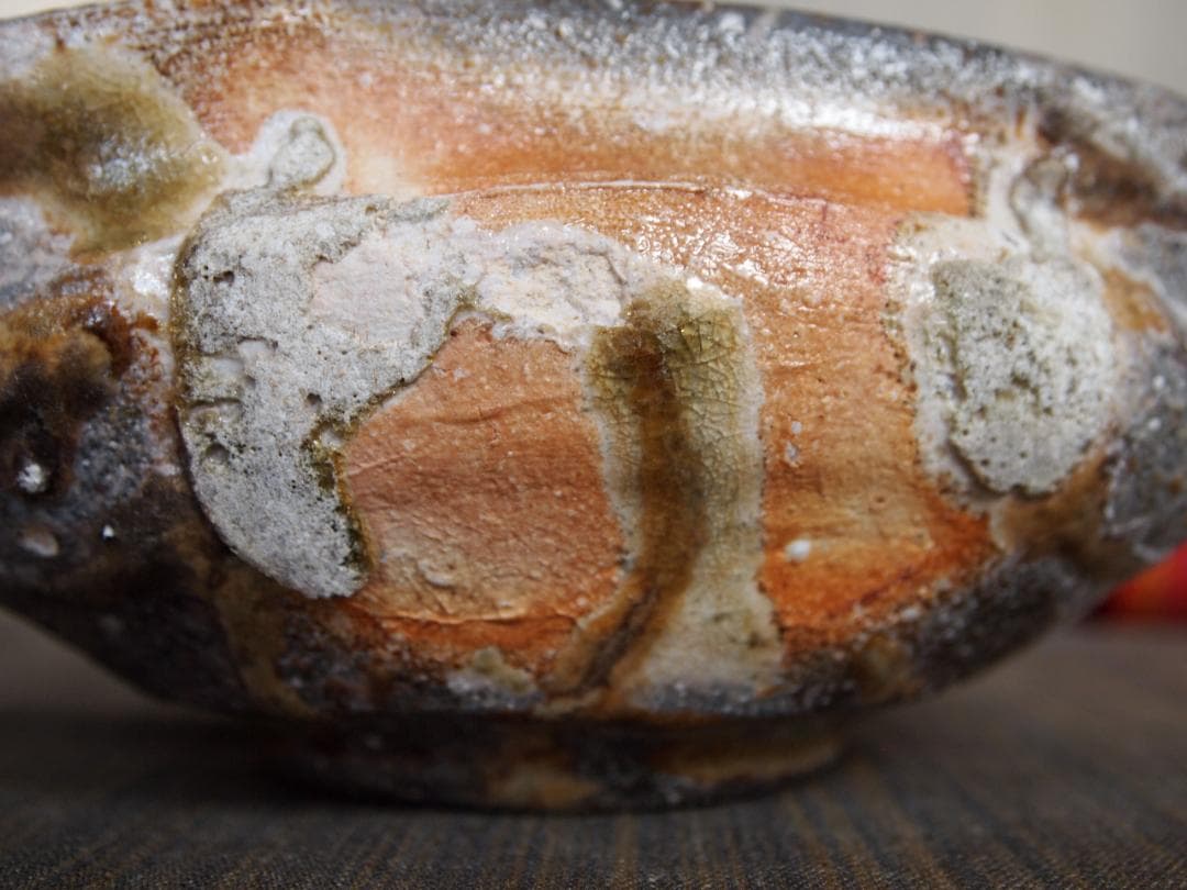 人気作家★小島陽介《師＆父：小島憲二》★伊賀【窯変】沓茶碗★共箱