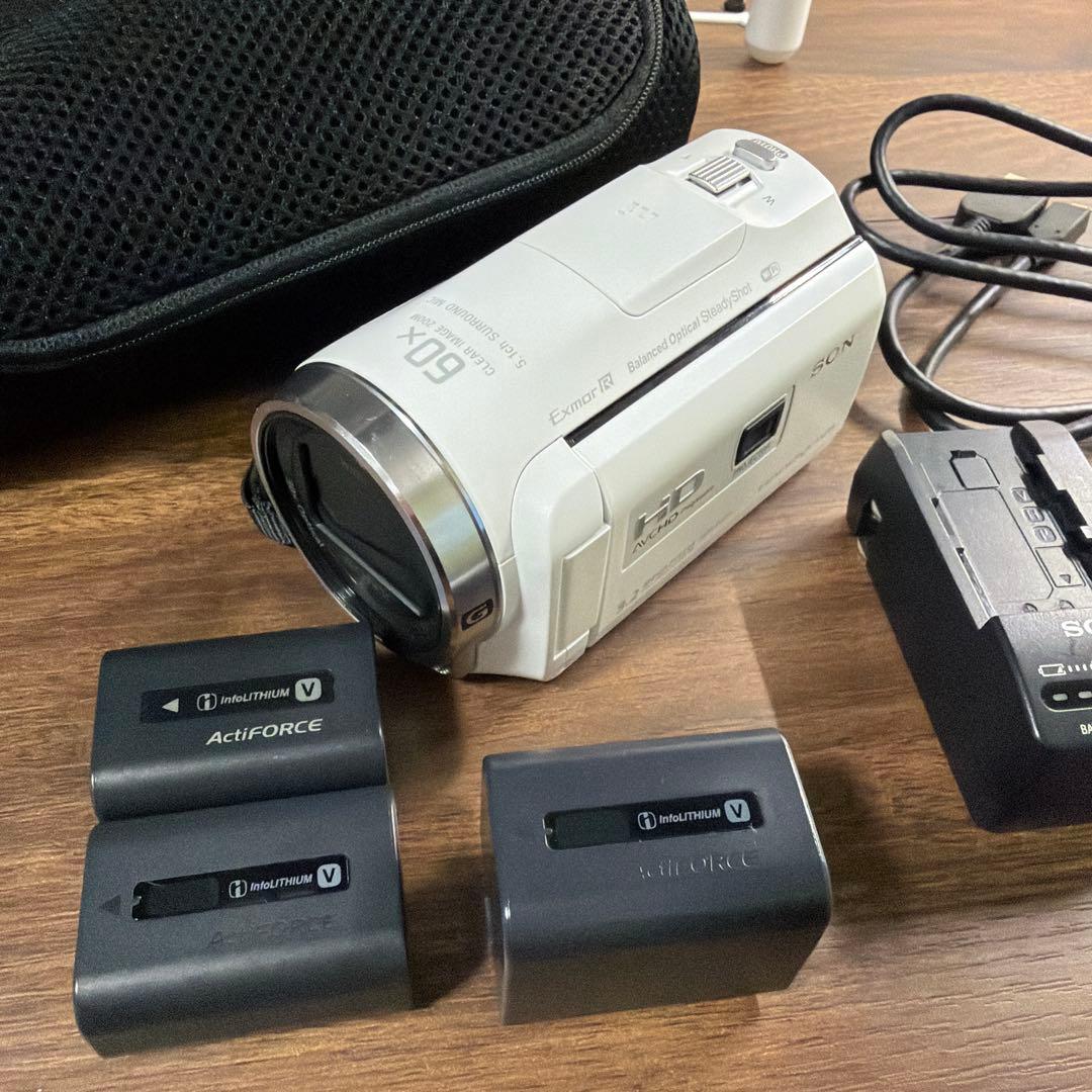 【動作確認済匿名発送】SONY HDR-PJ675バッテリー3個プロジェクター付