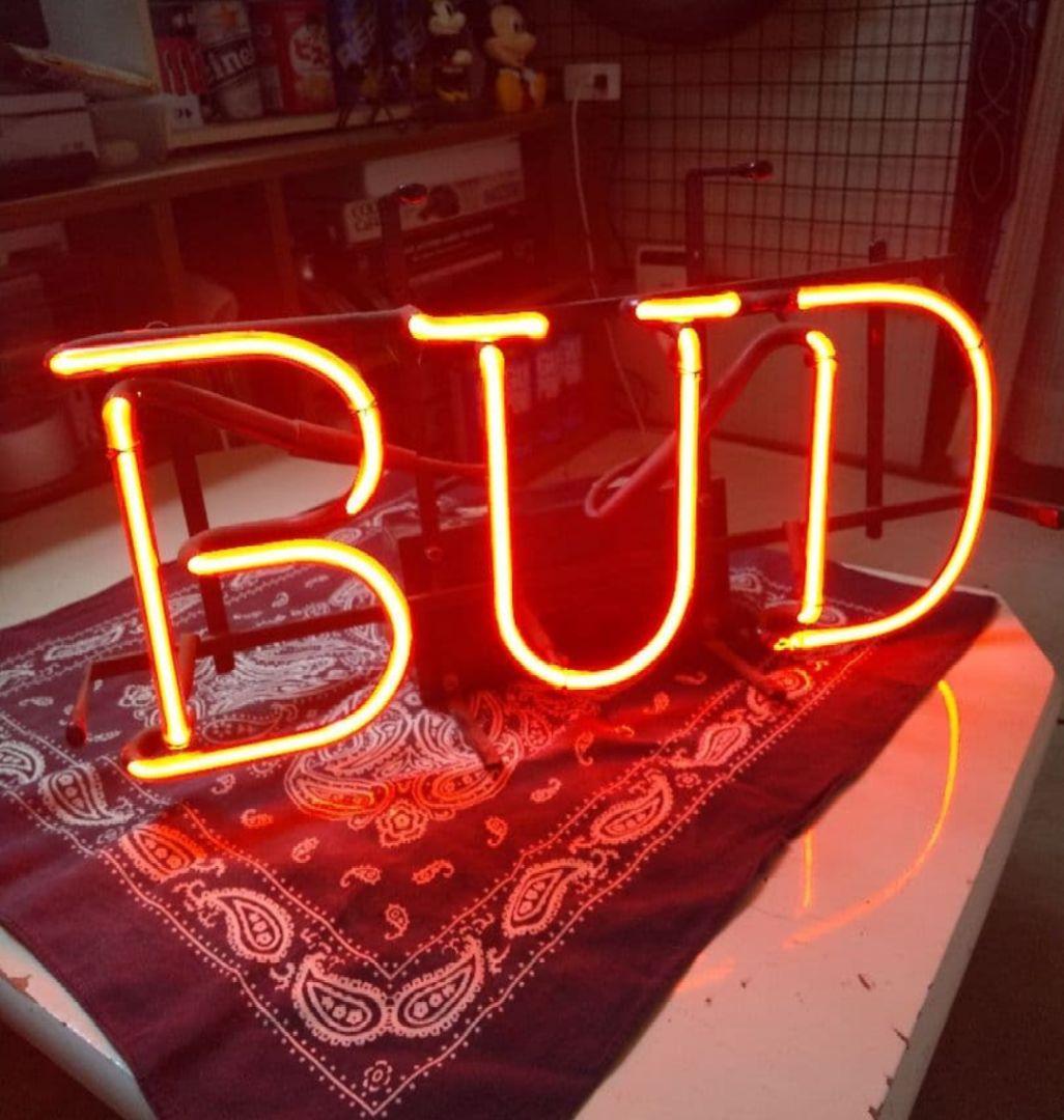 アメリカン雑貨レトロ、アンティークBUDネオンサイン ネオン管