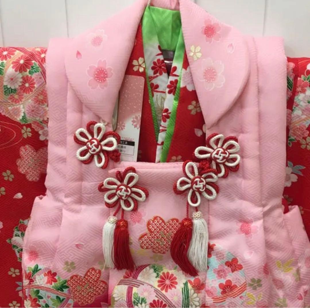 (3976) ♥ 七五三 三歳 女の子 被布セット正絹♥