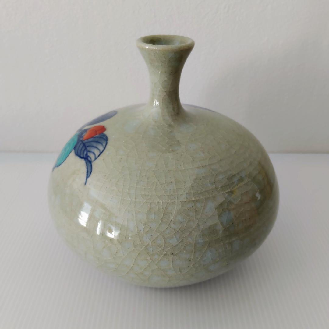 伊万里焼 鍋島 虎仙窯 臺 一輪挿し 秀樹作【未使用品】