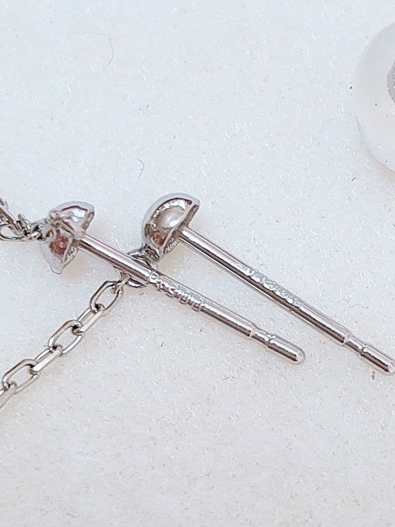 新作 未使用品 pt900 大粒 天然シトリン ロング ピアス