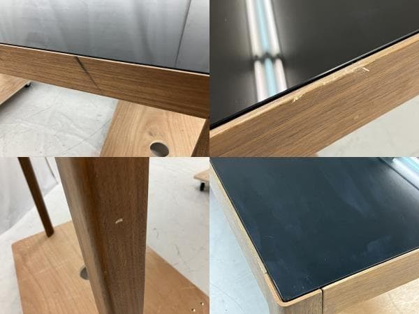 ACTUS DALLA ダイニングテーブル BK-GLAガラス天板アクタスダラ