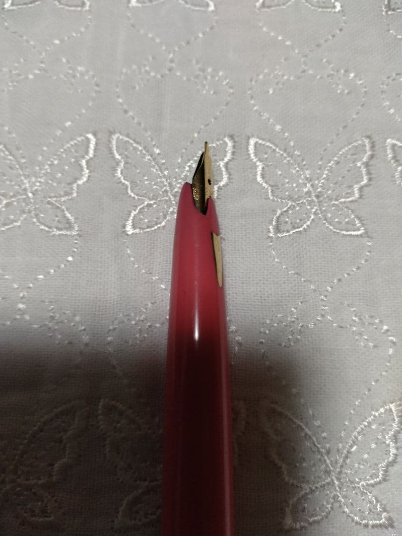 ヴィンテージ ペン先21K セーラー万年筆 シルバー・ピンク