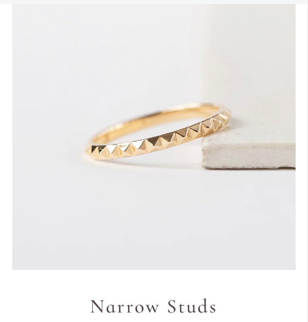 オレフィーチェ　ナロースタッズリング　YG 【orefice】