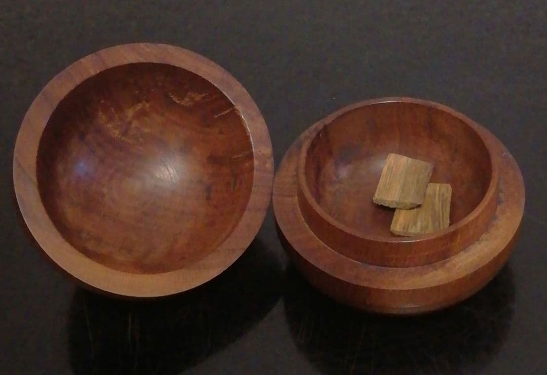 大綱宗彦書付　一笑庵好　木地　宝珠　共箱　時代布付　茶道具