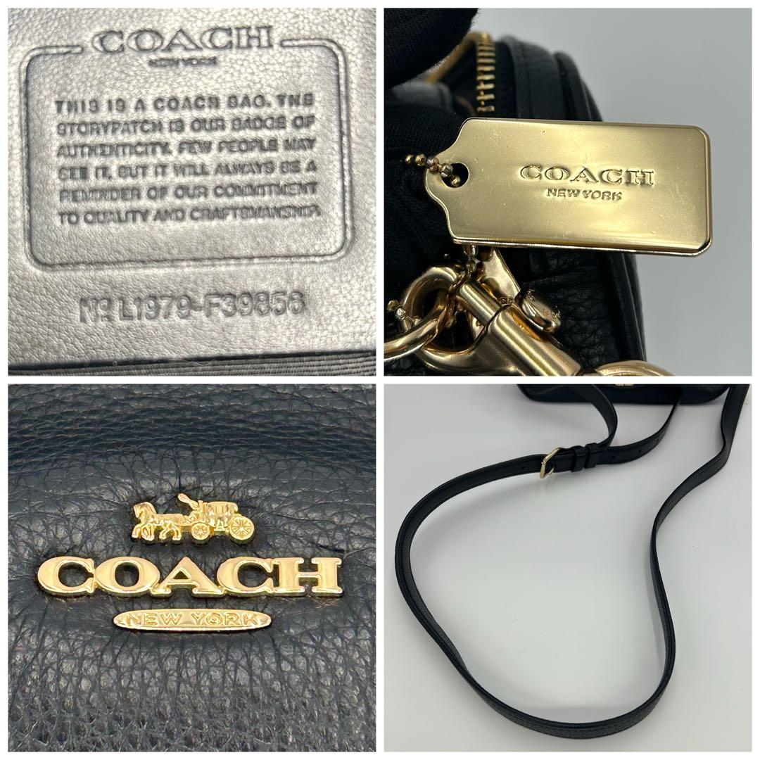 【超美品】COACH ブラック ショルダーバッグ