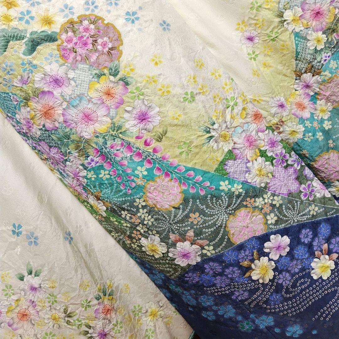 振袖フルセット(8点)・成人式・辻ヶ花・辻が花・花絞り・ブランド・正絹・逸品